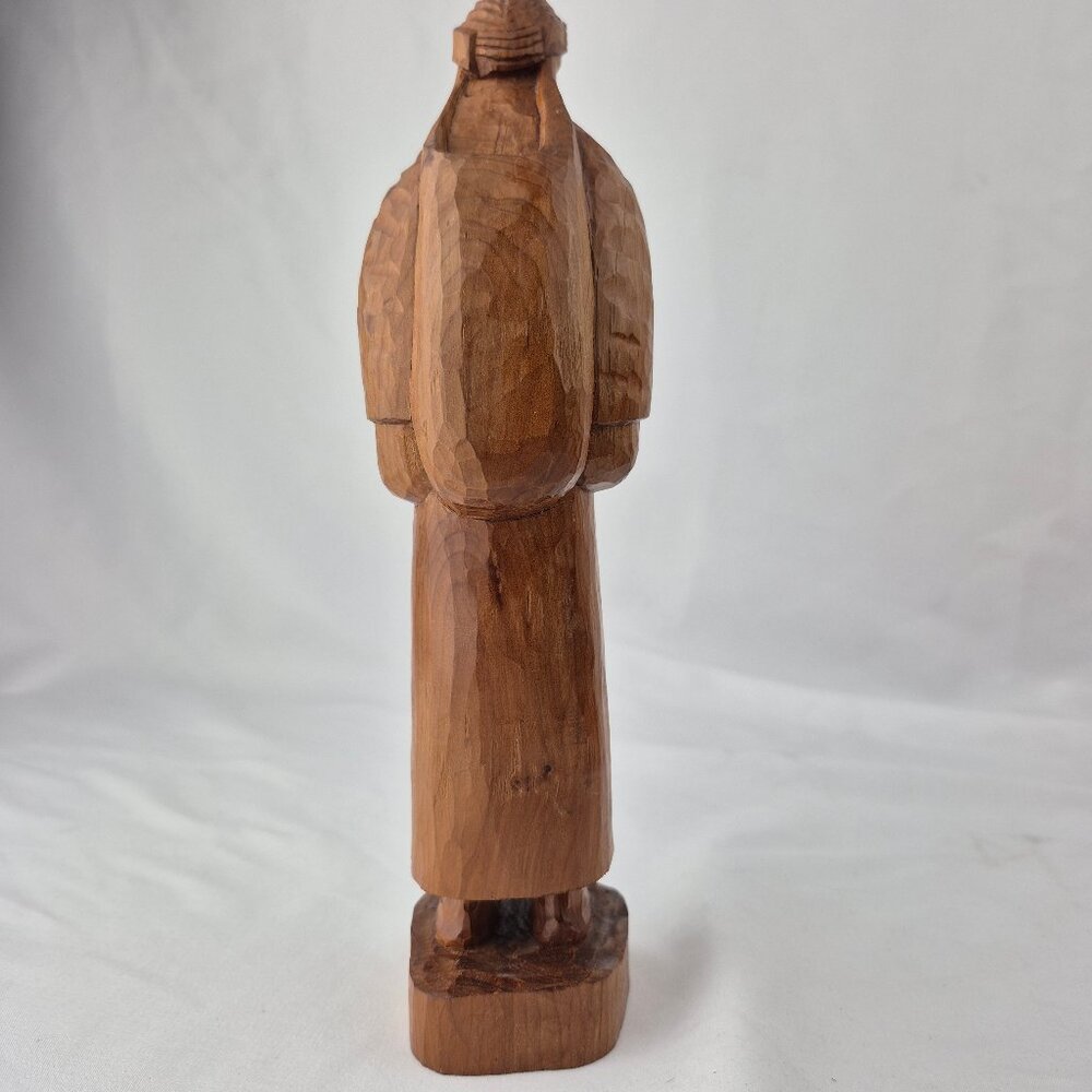 Folk Art Wood Figure Mother with Child - Picture 8 of 16